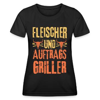 Fleischer und Grillen - Frauen Funktions-T-Shirt - Schwarz - Vorne - AI Model Female 172 light (172cm)