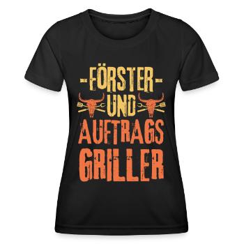 Förster und Grillen - Frauen Funktions-T-Shirt - Schwarz - Vorne - AI Model Female 172 light (172cm)