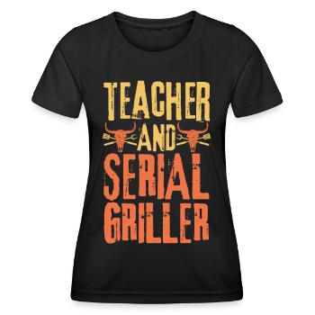 Lehrer und Seriengriller - Frauen Funktions-T-Shirt - Schwarz - Vorne - AI Model Female 172 light (172cm)