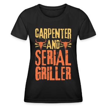 Tischler und Seriengriller - Frauen Funktions-T-Shirt - Schwarz - Vorne - AI Model Female 172 light (172cm)