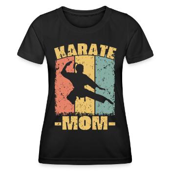 Karate-Mutter - Frauen Funktions-T-Shirt - Schwarz - Vorne - AI Model Female 172 light (172cm)