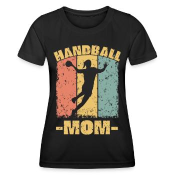Handball Mama Muttertag Frauenhandball - Frauen Funktions-T-Shirt - Schwarz - Vorne - AI Model Female 172 light (172cm)