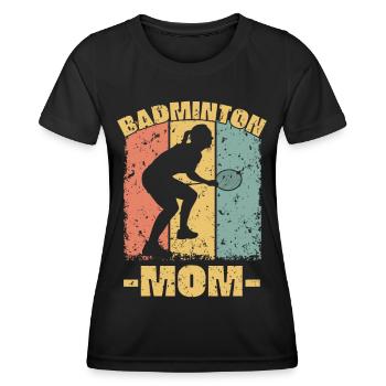 Badminton Mama - Frauen Funktions-T-Shirt - Schwarz - Vorne - AI Model Female 172 light (172cm)