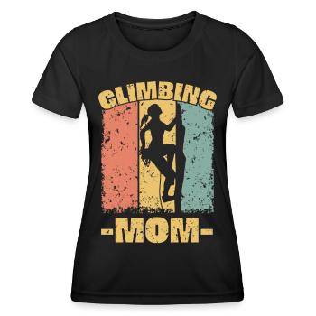 Climbing Mom - Women's Functional T-Shirt - black - Front - AI Model Female 172 light (172cm)