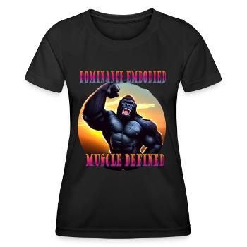 Dominance embodied muscle defined - Women's Functional T-Shirt - black - Front - AI Model Female 172 light (172cm)