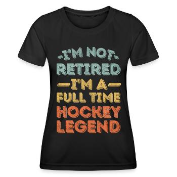 Retraité et légende du hockey - T-shirt sport Femme - noir - Devant - AI Model Female 172 light (172cm)