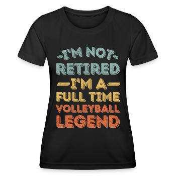 Retraité et légende du volleyball - T-shirt sport Femme - noir - Devant - AI Model Female 172 light (172cm)