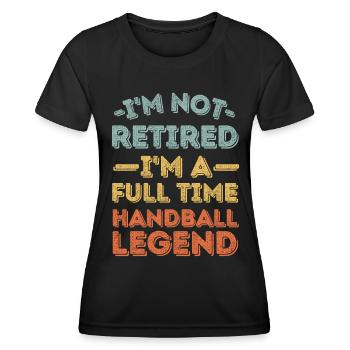 Retraité et légende du handball - T-shirt sport Femme - noir - Devant - AI Model Female 172 light (172cm)