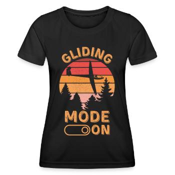 Mode de glisse activé - T-shirt sport Femme - noir - Devant - AI Model Female 172 light (172cm)