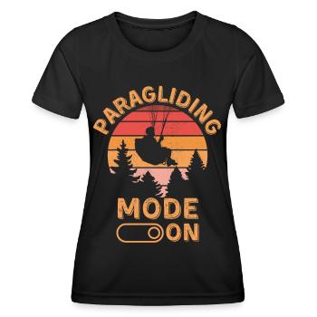 Paragliding mode on - Women's Functional T-Shirt - black - Front - AI Model Female 172 light (172cm)