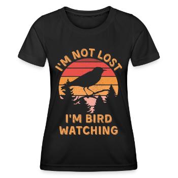 Bird watching for ornithologist - Women's Functional T-Shirt - black - Front - AI Model Female 172 light (172cm)
