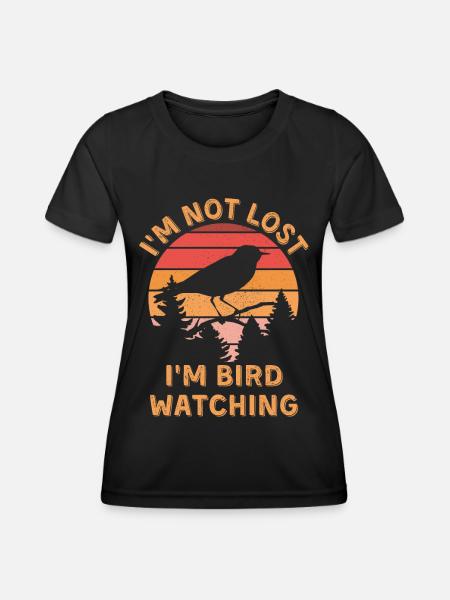 Vogelbeobachtung für Ornithologen - Frauen Funktions-T-Shirt - Schwarz
