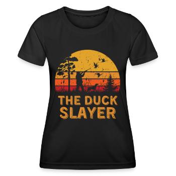 Entenjagd - Frauen Funktions-T-Shirt - Schwarz - Vorne - AI Model Female 172 light (172cm)
