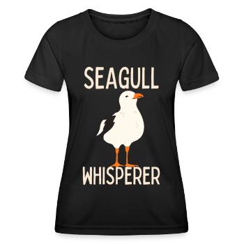 Mouette drôle Citation de Seagull - T-shirt sport Femme - noir - Devant - AI Model Female 172 light (172cm)