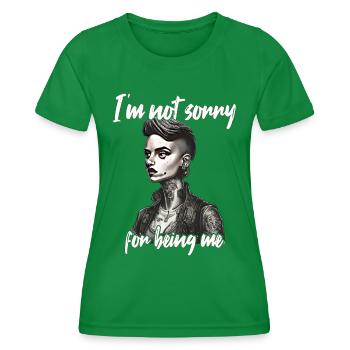 Proud of my individuality - Women's Functional T-Shirt - kelly green - Front - AI Model Female 172 dark (172cm)