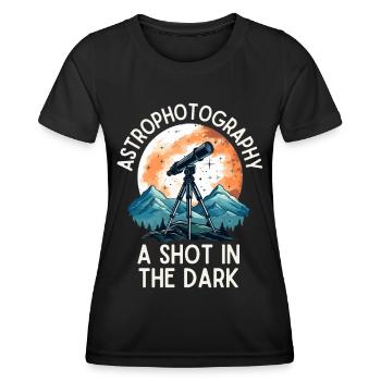 Astrophotography Astronomy Telescope - Women's Functional T-Shirt - black - Front - AI Model Female 172 light (172cm)