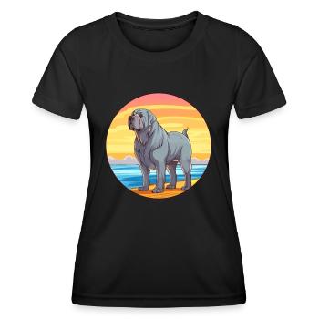Neapolitan Mastiff Dog Breed Cartoon Kawaii Dog - Women's Functional T-Shirt - black - Front - AI Model Female 172 light (172cm)