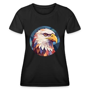 Adler Buntes Cartoon-Kawaii-Tier - Frauen Funktions-T-Shirt - Schwarz - Vorne - AI Model Female 172 light (172cm)