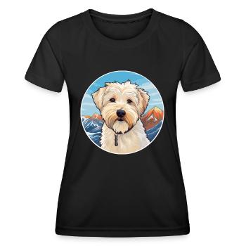 Glen Of Imaal Terrier Hunderasse Cartoon Kawaii Wat - Frauen Funktions-T-Shirt - Schwarz - Vorne - AI Model Female 172 light (172cm)