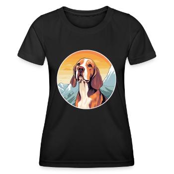 Jugoslawischer Jagdhund Rasse Cartoon Kawaii Waterco - Frauen Funktions-T-Shirt - Schwarz - Vorne - AI Model Female 172 light (172cm)