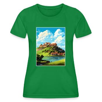 Château de Ptuj Slovénie Lac Bled Affiche de voyage - T-shirt sport Femme - vert - Devant - AI Model Female 172 dark (172cm)