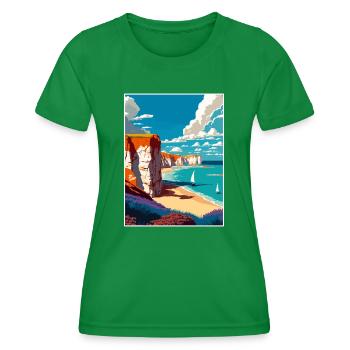 Westgate On Sea England Vintage Reiseposter WPA - Frauen Funktions-T-Shirt - Kelly Green - Vorne - AI Model Female 172 dark (172cm)