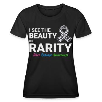 Schönheit in der Seltenheit Bewusstsein für seltene Krankheiten - Frauen Funktions-T-Shirt - Schwarz - Vorne - AI Model Female 172 light (172cm)