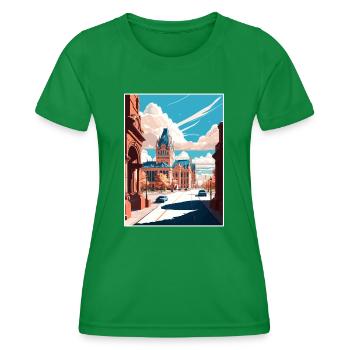 Syracuse New York State Vintage Reiseposter WPA - Frauen Funktions-T-Shirt - Kelly Green - Vorne - AI Model Female 172 dark (172cm)