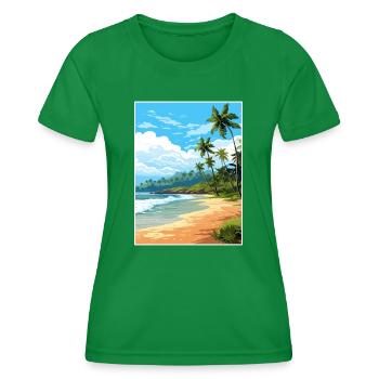 Refuge faunique Gandoca Manzanillo Costa Rica - T-shirt sport Femme - vert - Devant - AI Model Female 172 dark (172cm)