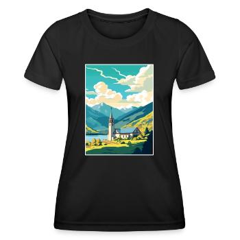 San Martin De Los Andes Vintage voyage affiche WPA - T-shirt sport Femme - noir - Devant - AI Model Female 172 light (172cm)