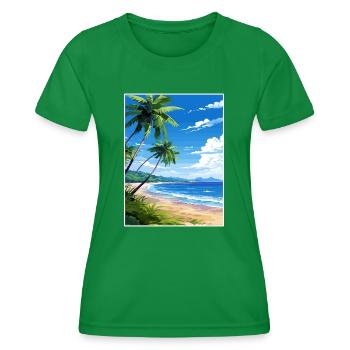 Péninsule d’Osa Costa Rica Vintage voyage affiche WPA - T-shirt sport Femme - vert - Devant - AI Model Female 172 dark (172cm)