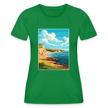Valdes péninsule Argentine Vintage affiche de voyage - T-shirt sport Femme - vert - Devant - AI Model Female 172 dark (172cm)