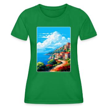 Elbe Italie Affiche de voyage vintage souvenir souvenir - T-shirt sport Femme - vert - Devant - AI Model Female 172 dark (172cm)