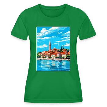 Koper Slovénie Affiche de voyage vintage Souvenir WPA - T-shirt sport Femme - vert - Devant - AI Model Female 172 dark (172cm)