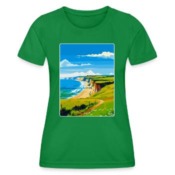 Dorset Uk Vintage Reiseposter Souvenir WPA - Frauen Funktions-T-Shirt - Kelly Green - Vorne - AI Model Female 172 dark (172cm)