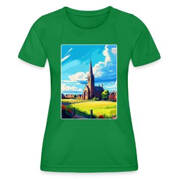 St Andrews Schottland Uk Reiseposter Souvenir WPA - Frauen Funktions-T-Shirt - Kelly Green - Vorne - AI Model Female 172 dark (172cm)