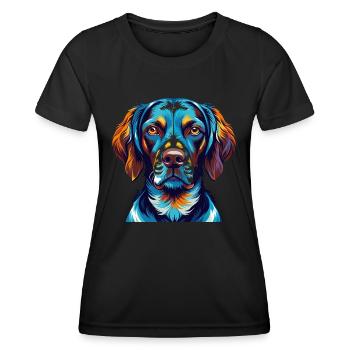 Ariege Pointer Hund Rasse Bunte Karikatur Kawaii - Frauen Funktions-T-Shirt - Schwarz - Vorne - AI Model Female 172 light (172cm)