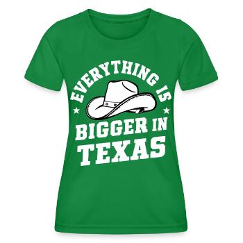 Texas State Texans Texas - Women's Functional T-Shirt - kelly green - Front - AI Model Female 172 dark (172cm)