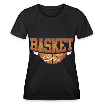 Basketball Basketballer - Frauen Funktions-T-Shirt - Schwarz - Vorne - AI Model Female 172 light (172cm)