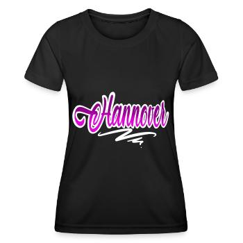 Hanovre - T-shirt sport Femme - noir - Devant - AI Model Female 172 light (172cm)