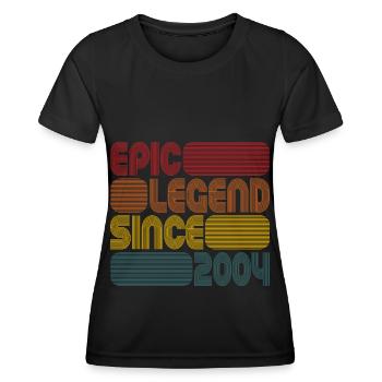 Légende épique depuis 2004 cadeau du 17e anniversaire - T-shirt sport Femme - noir - Devant - AI Model Female 172 light (172cm)