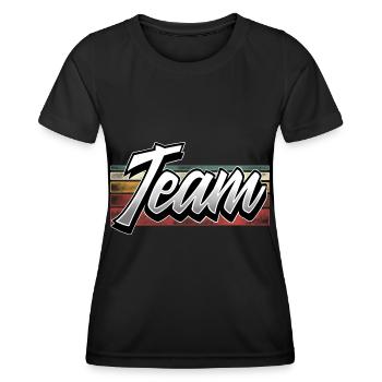 Team - Frauen Funktions-T-Shirt - Schwarz - Vorne - AI Model Female 172 light (172cm)