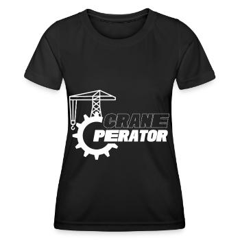Kranführer Krane Kranfahrer Kran - Frauen Funktions-T-Shirt - Schwarz - Vorne - AI Model Female 172 light (172cm)