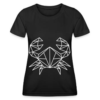 Krebs Geometrisch Linie - Frauen Funktions-T-Shirt - Schwarz - Vorne - AI Model Female 172 light (172cm)