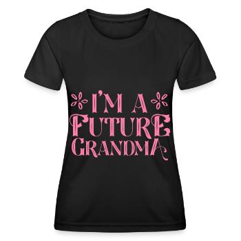 Je suis une future grand-mère grand-mère grand-mère grand-mère - T-shirt sport Femme - noir - Devant - AI Model Female 172 light (172cm)