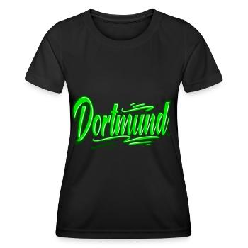 Dortmund - T-shirt sport Femme - noir - Devant - AI Model Female 172 light (172cm)