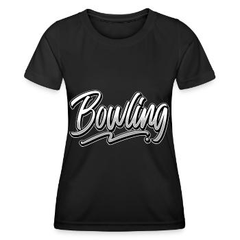 Bowling - T-shirt sport Femme - noir - Devant - AI Model Female 172 light (172cm)