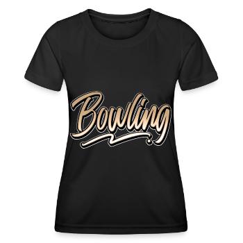 Bowling - T-shirt sport Femme - noir - Devant - AI Model Female 172 light (172cm)