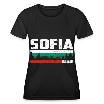 Sofia Bulgarien - Frauen Funktions-T-Shirt - Schwarz - Vorne - AI Model Female 172 light (172cm)