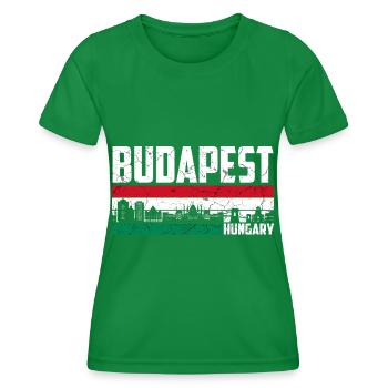 Budapest Ungarn Stadt - Frauen Funktions-T-Shirt - Kelly Green - Vorne - AI Model Female 172 dark (172cm)